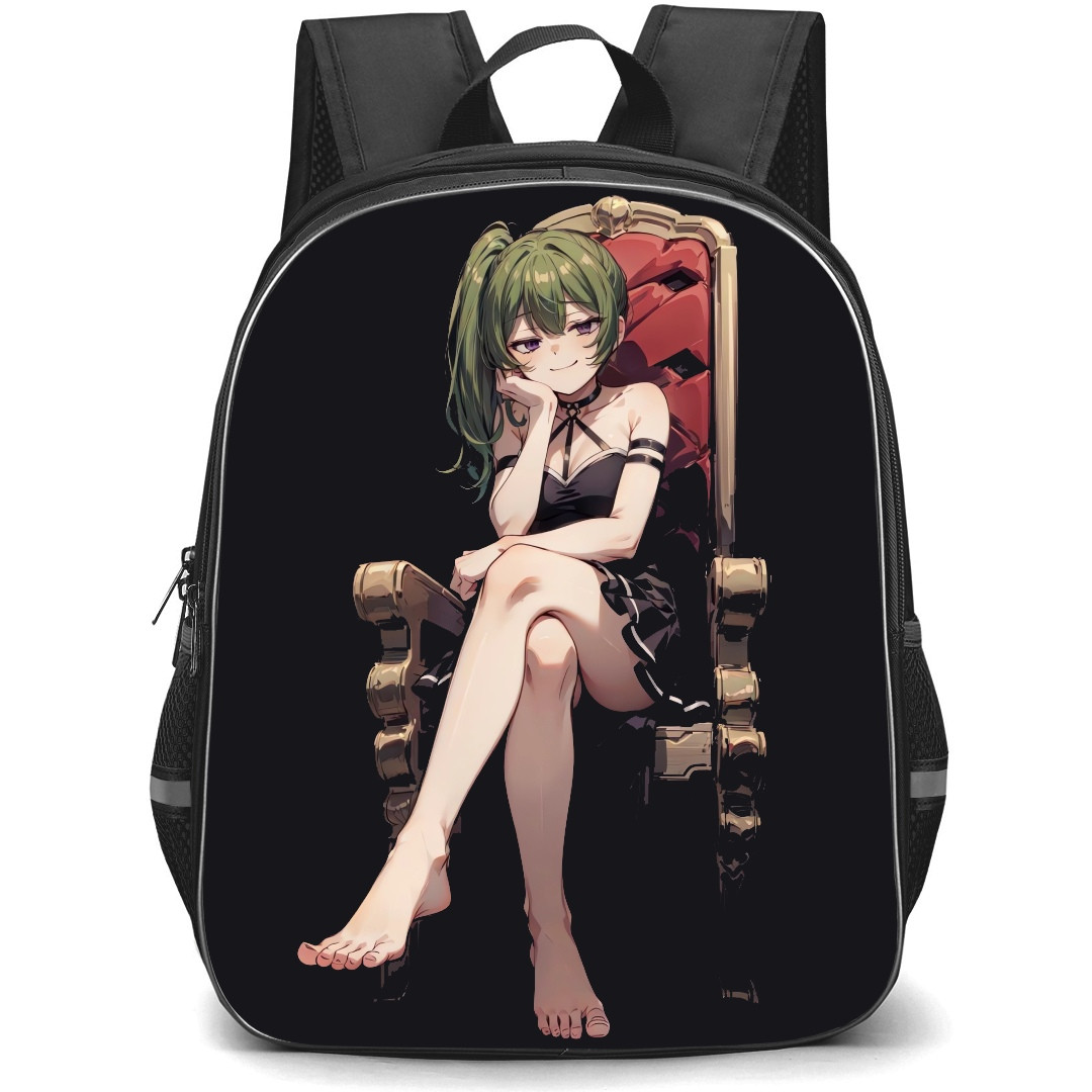 Beyond Journey's End Ubel Backpack StudentPack - Ubel Sitting In Chair Black Background