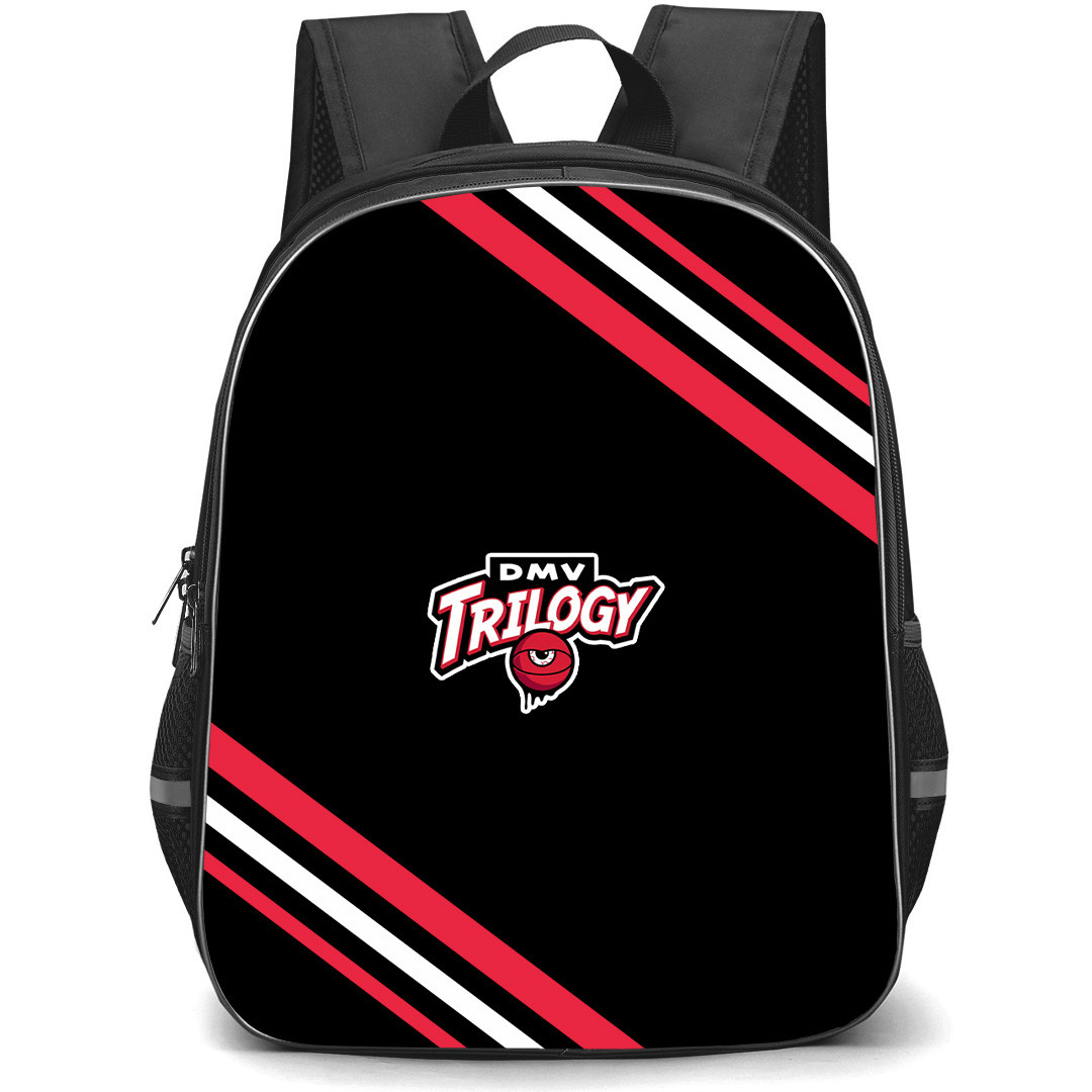 DMV Trilogy Backpack School Bag StudentPack - DMV Trilogy Large Logo With Stripe