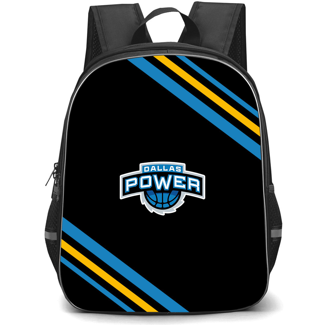 Dallas Power Backpack School Bag StudentPack - Dallas Power Large Logo With Stripe