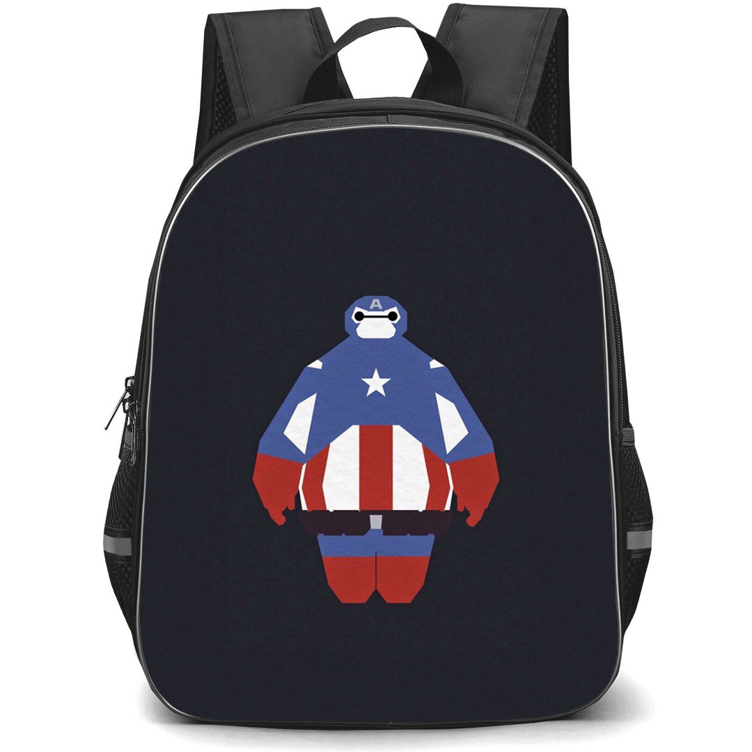 Big Hero 6 Baymax School Backpack StudentPack - Baymax Captain America Costume