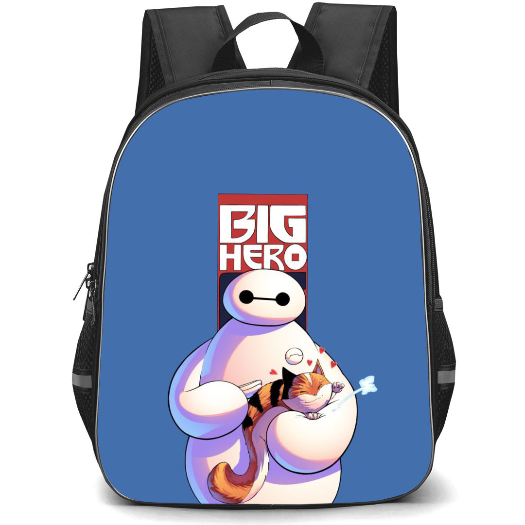 Big Hero 6 Baymax School Backpack StudentPack - Baymax Holding A Cat