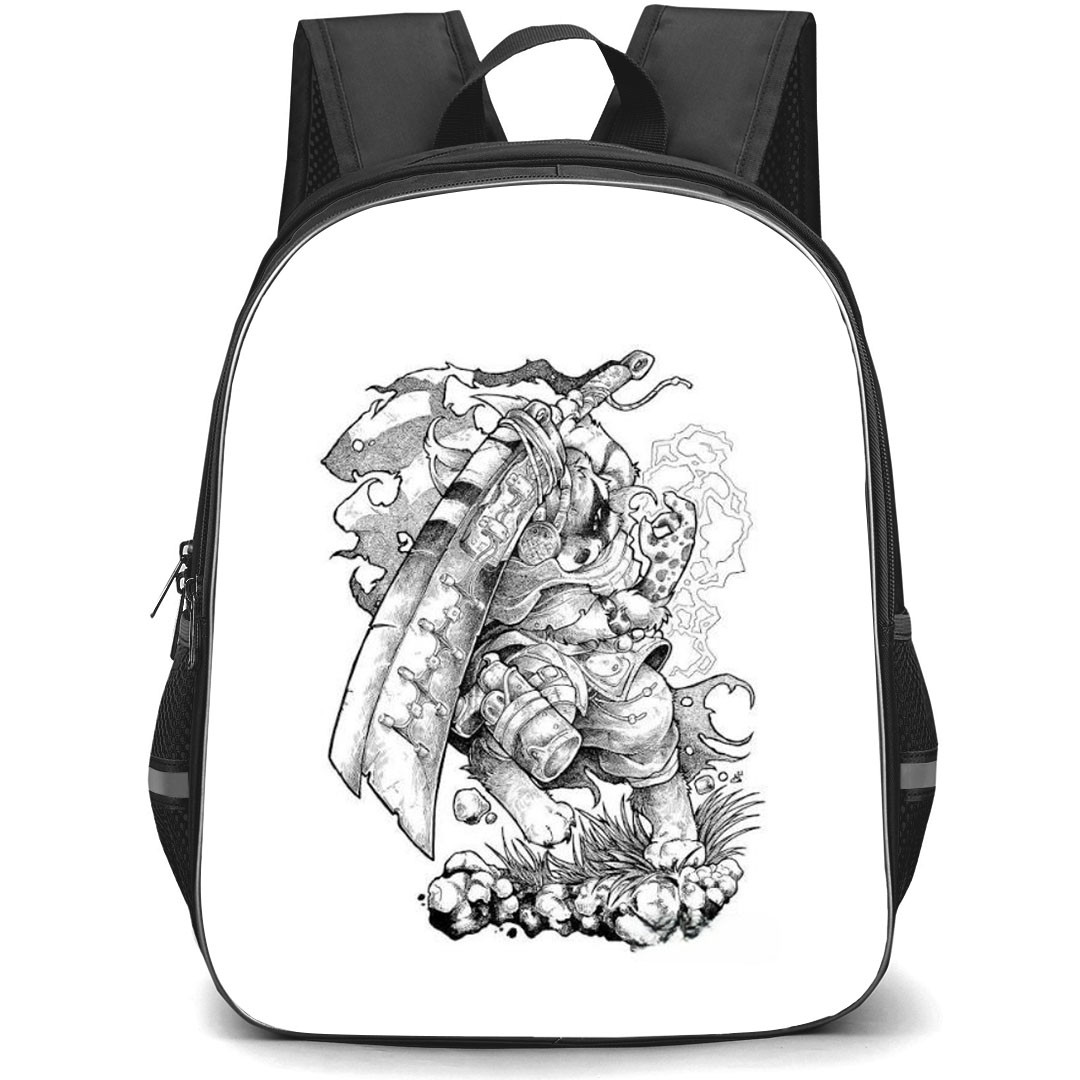 Biomutant Backpack School Bag StudentPack - Biomutant Sketch Art White Poster