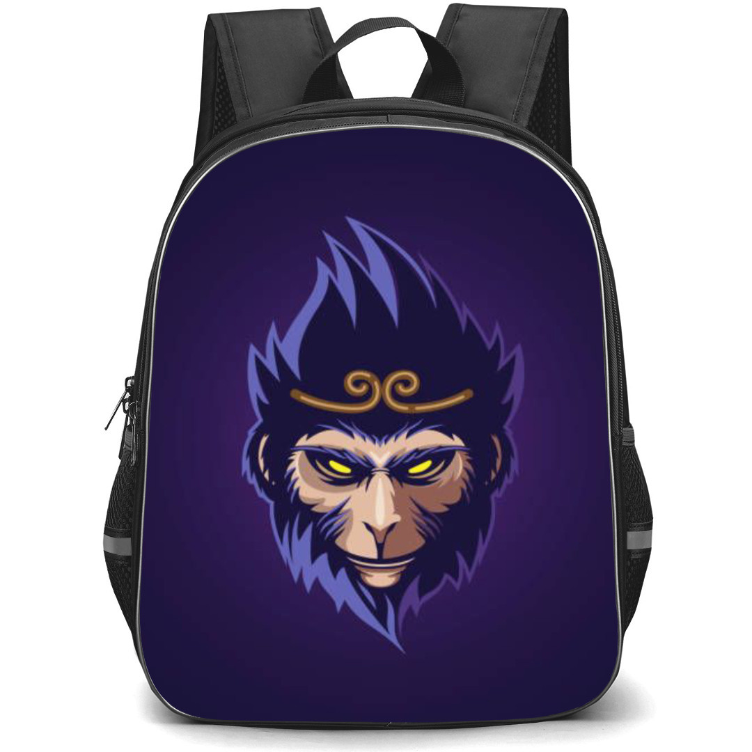 Black Myth Wukong Backpack StudentPack - Chibi Avatar On Purple Background