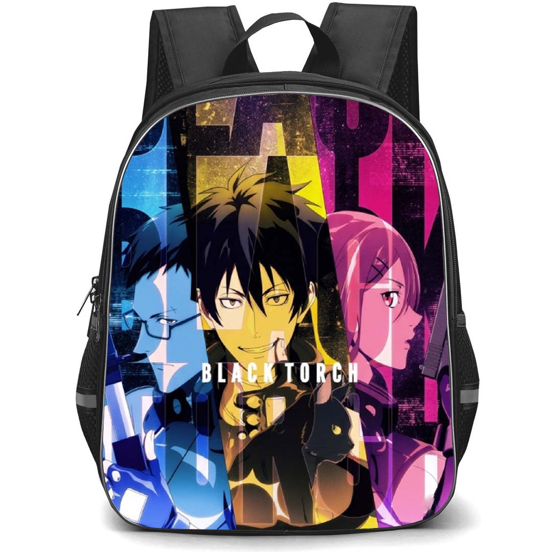 Black Torch Backpack School Bag StudentPack - Black Torch Characters Fierce Grunge Portrait Poster