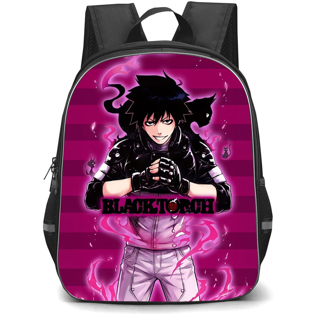 Black Torch Jiro Azuma Backpack School Bag StudentPack - Jiro Azuma Power Aura Fierce Portrait Poster