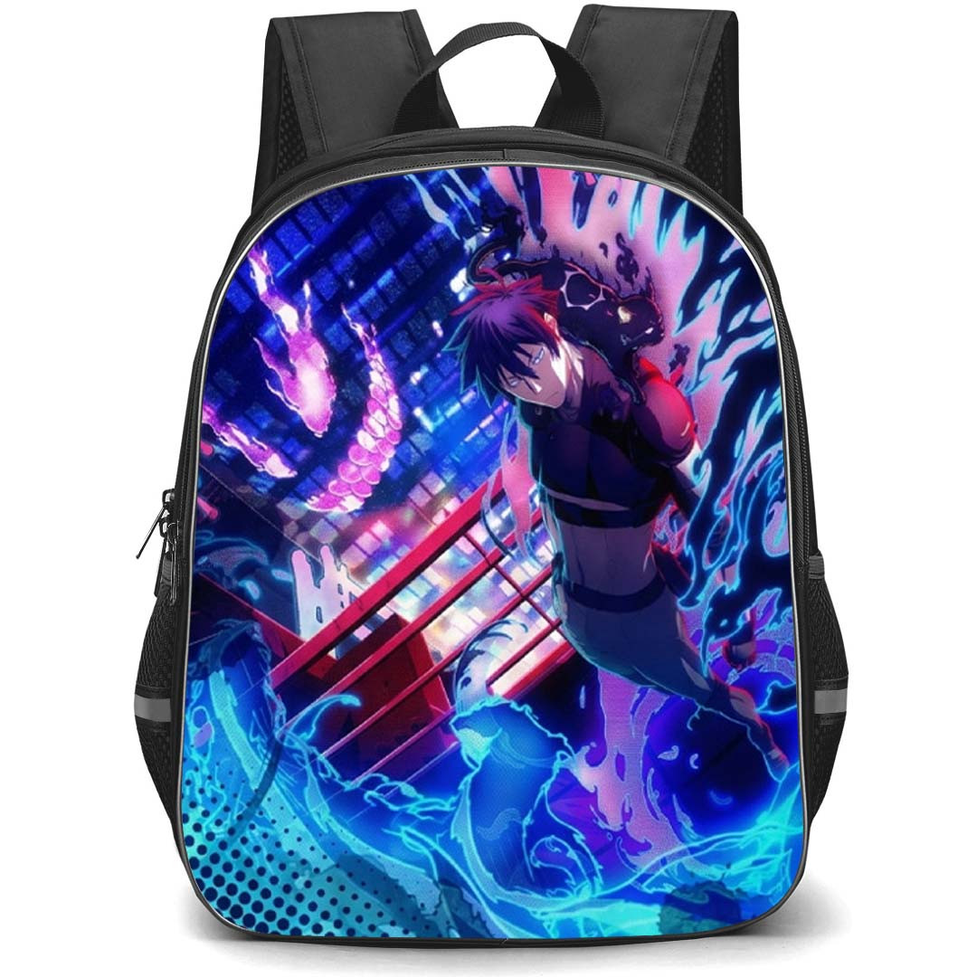 Black Torch Jiro Azuma Backpack School Bag StudentPack - Jiro Azuma Rooftop Yokai Portrait
