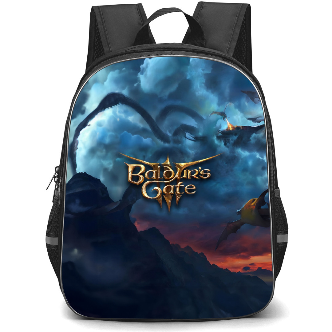 Baldur's Gate Backpack School Bag StudentPack - Baldur's Gate 3 Game Scenery Poster