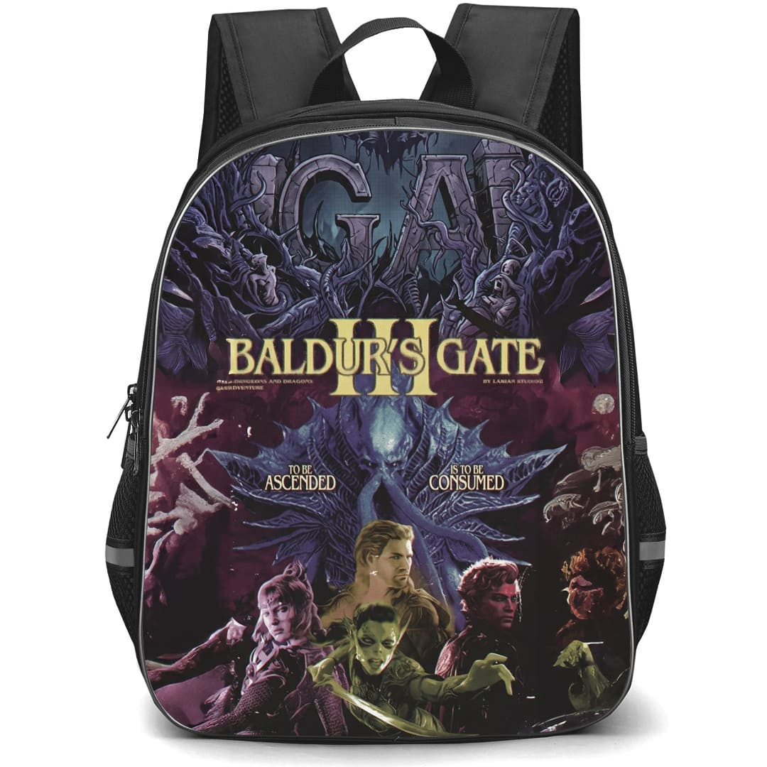 Baldur's Gate Backpack School Bag StudentPack - Baldur's Gate 3 Retro Art Game Poster