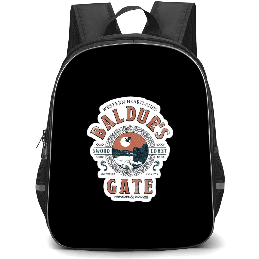 Baldur's Gate Backpack School Bag StudentPack - Baldur's Gate Dungeons And Dragons Sticker