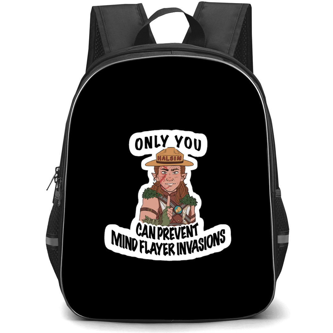 Baldur's Gate Halsin Backpack School Bag StudentPack - Halsin Only You Can Prevent Sticker