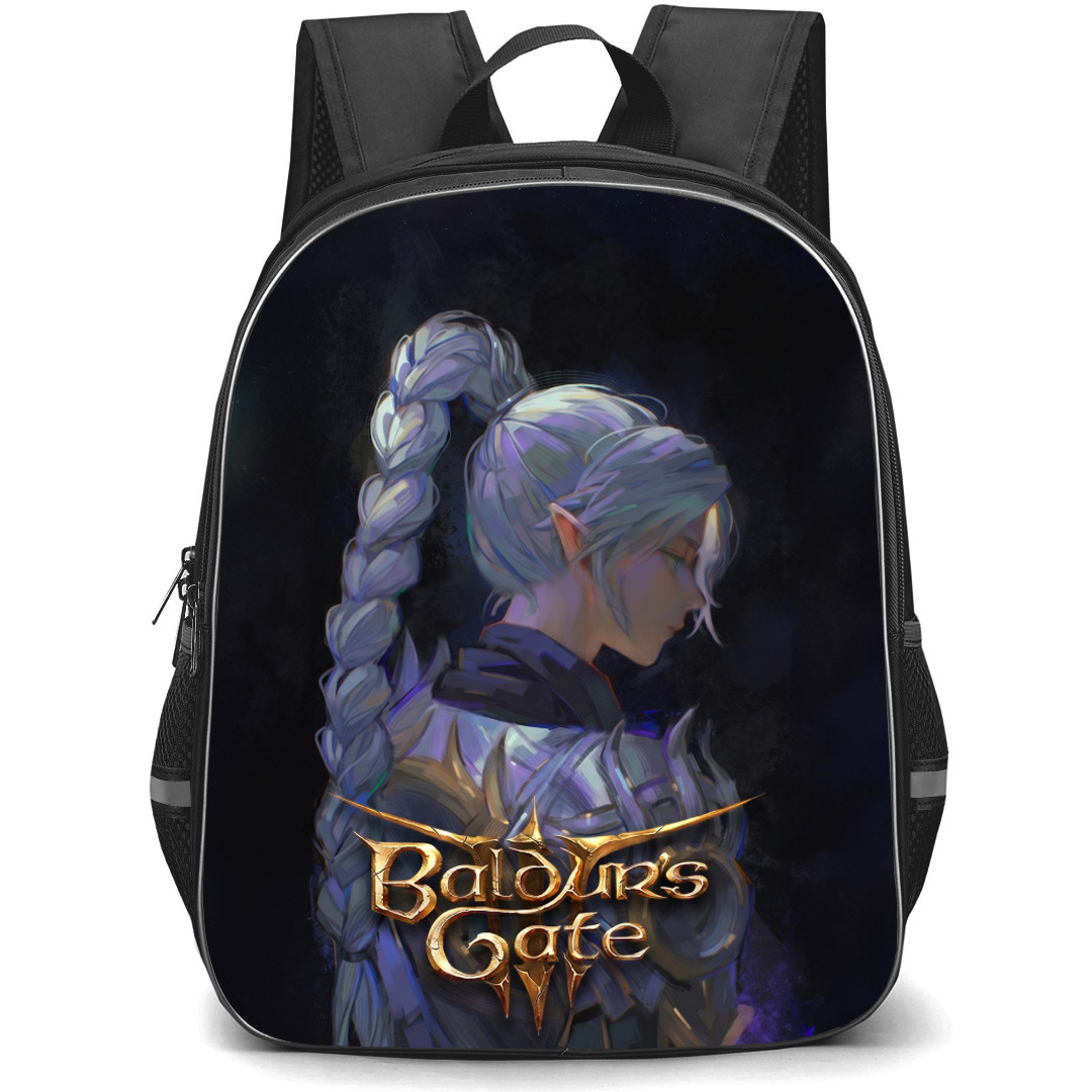 Baldur's Gate Shadowheart Backpack School Bag StudentPack - Shadowheart Portrait Sketch Art Series Poster