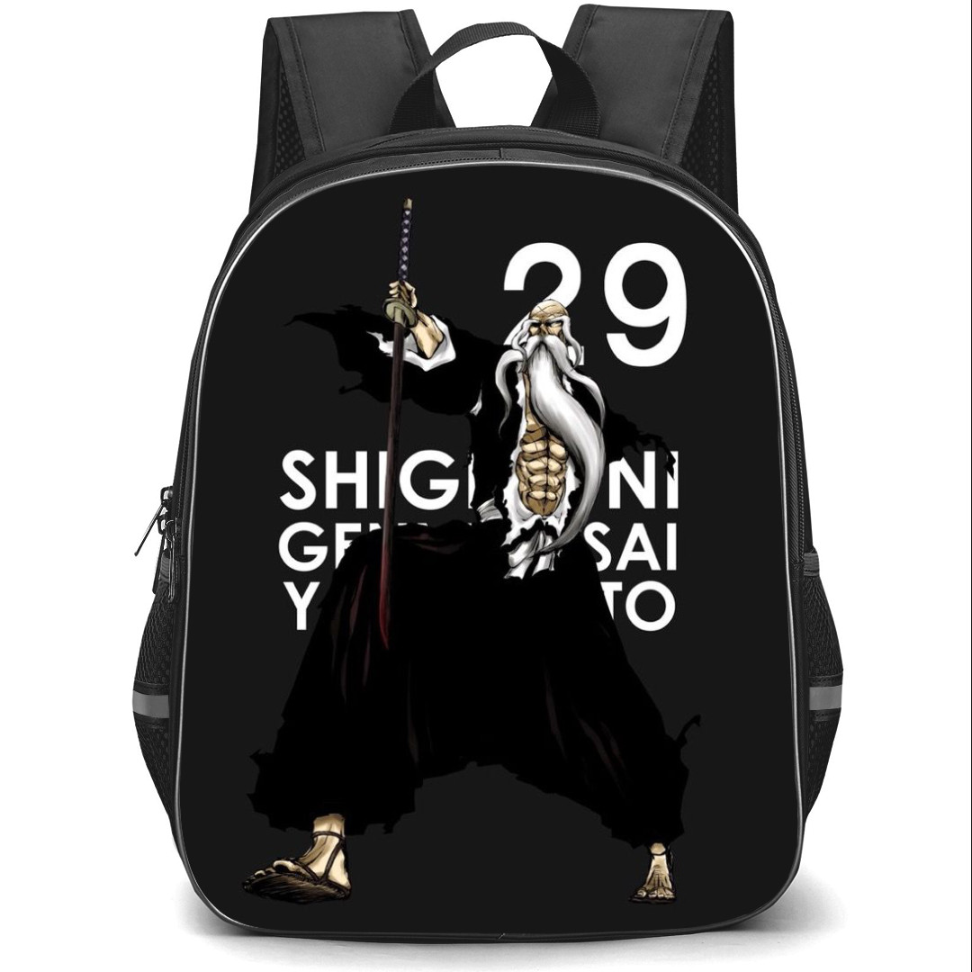 Bleach Genryusai Shigekuni Yamamoto Backpack StudentPack - Genryusai Shigekuni Yamamoto Attack Mode Comic Art On Black Background