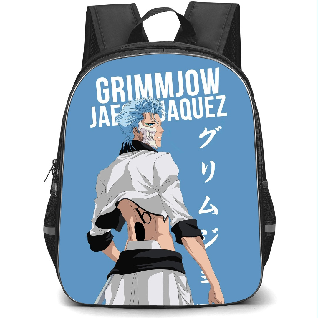Bleach Grimmjow Jaegerjaquez Backpack StudentPack - Grimmjow Jaegerjaquez Back Portrait On Blue Background