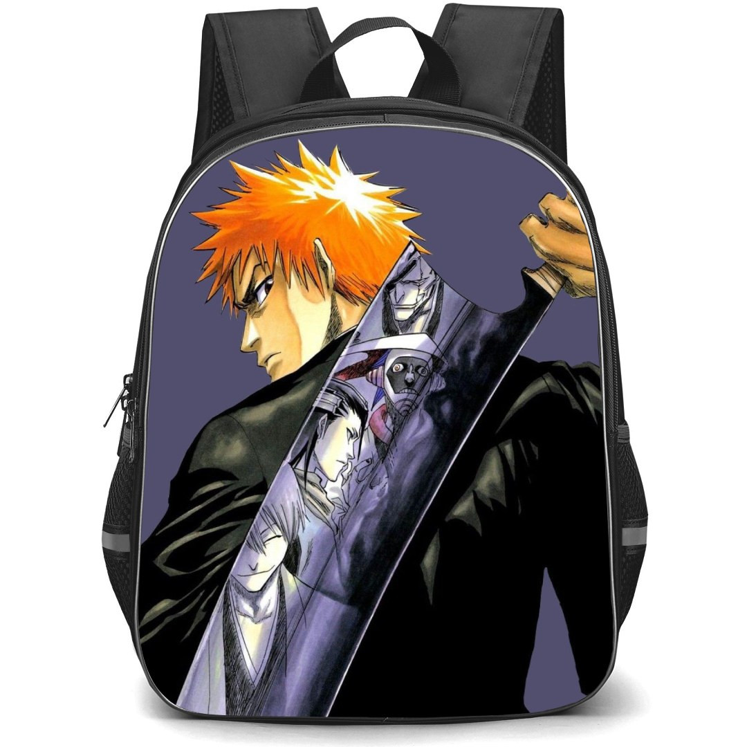 Bleach Ichigo Kurosaki Backpack StudentPack - Ichigo Kurosaki Back Portrait Comic Art