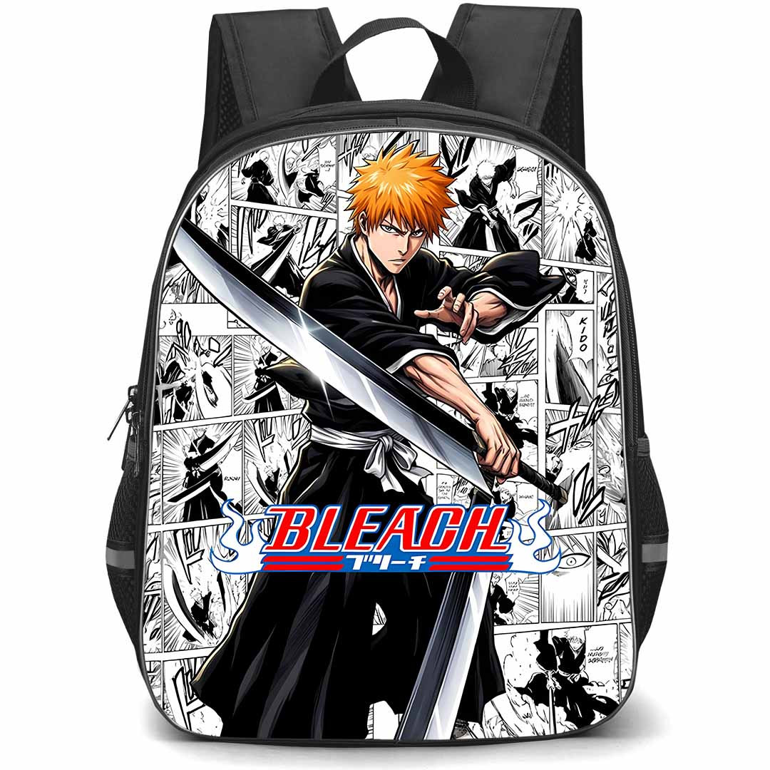 Bleach Ichigo Kurosaki Backpack School Bag StudentPack - Ichigo Kurosaki Manga Panel Sword Poster
