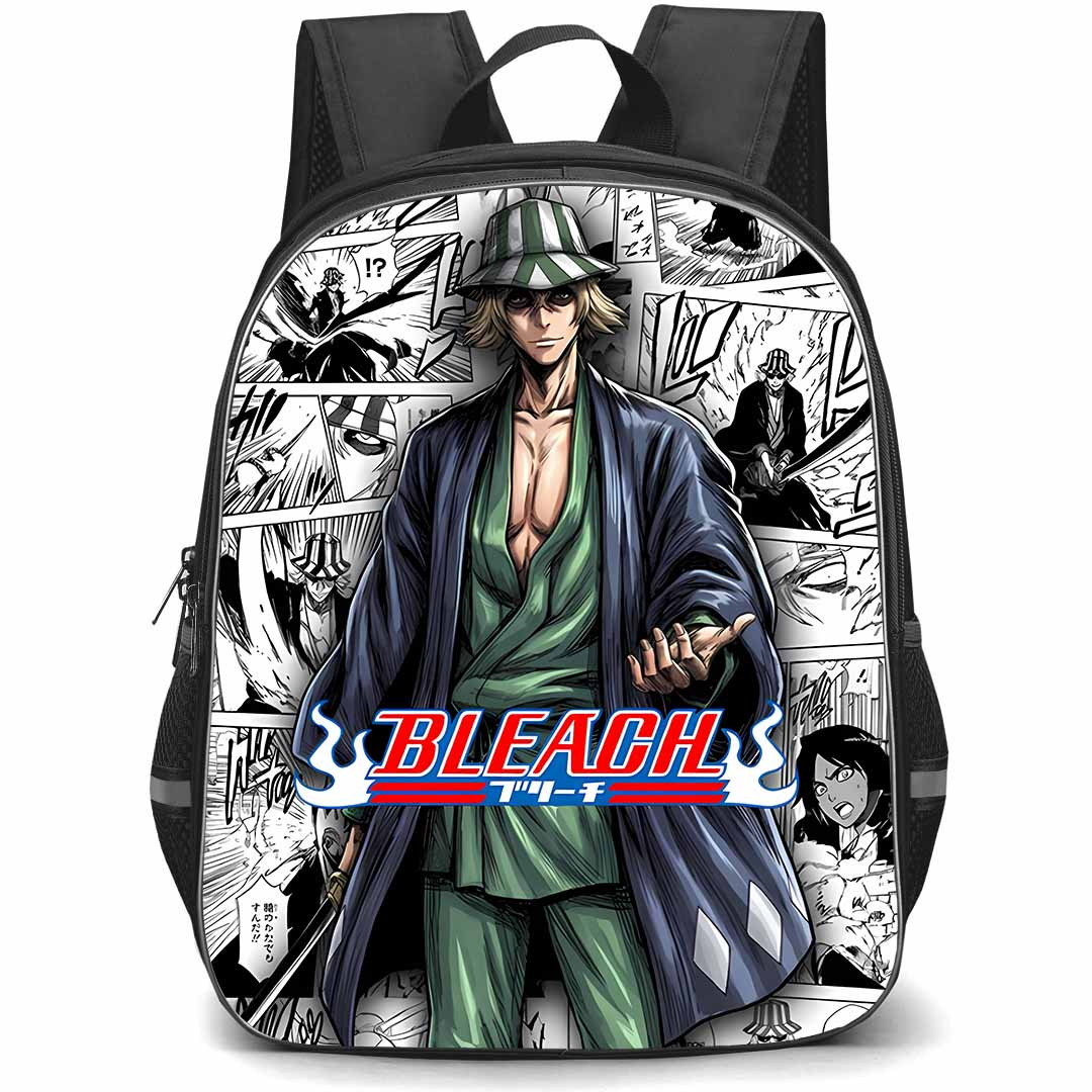 Bleach Kisuke Urahara Backpack School Bag StudentPack - Kisuke Urahara Manga Collage Poster
