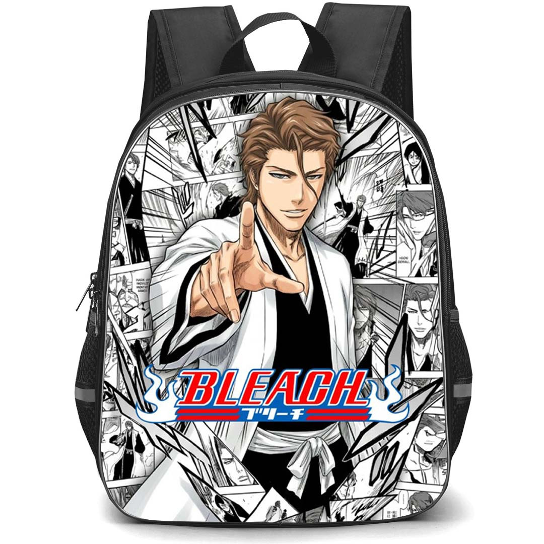 Bleach Sosuke Aizen Backpack School Bag StudentPack - Sosuke Aizen Manga Collage Poster