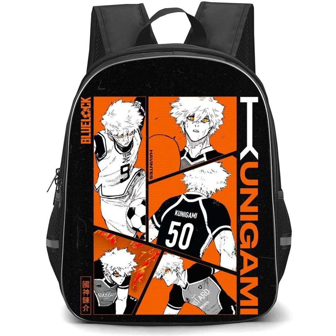 Blue Lock Rensuke Kunigami Backpack StudentPack - Rensuke Kunigami Collage Comic Art