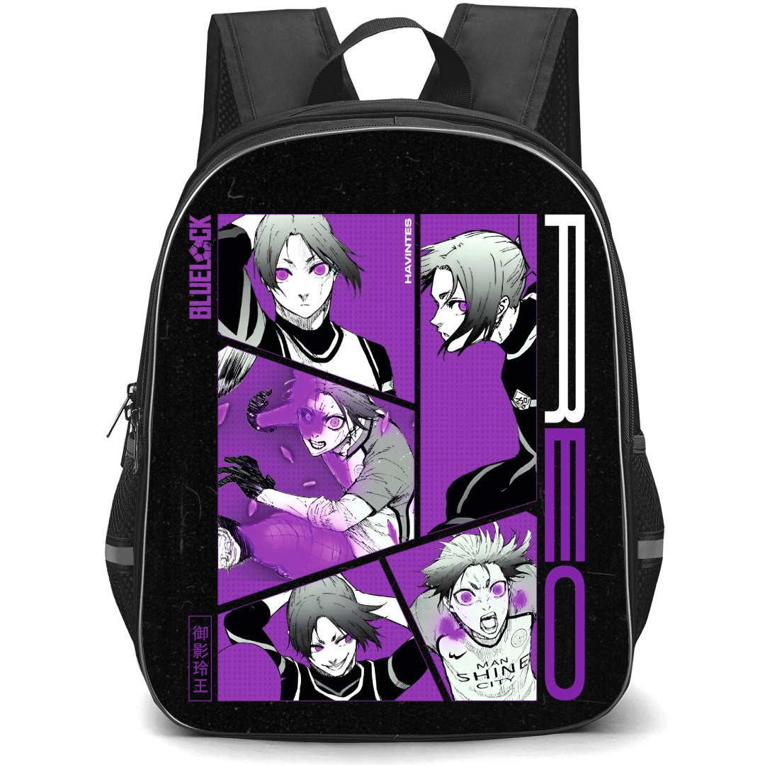 Blue Lock Reo Mikage Backpack StudentPack - Reo Mikage Collage Comic Art