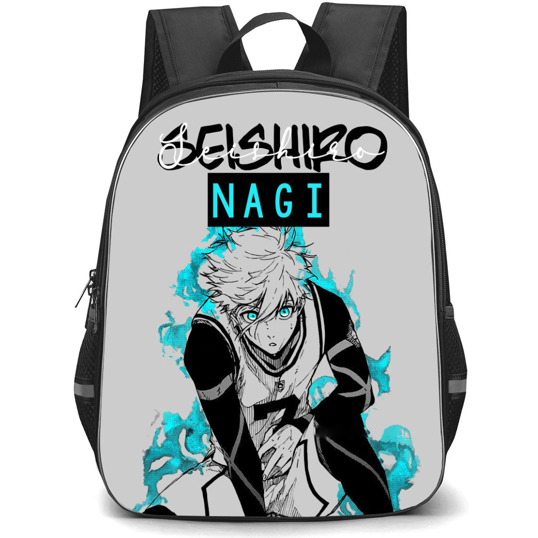 Blue Lock Seishiro Nagi Backpack StudentPack - Seishiro Nagi Sitting Grayscale Sticker