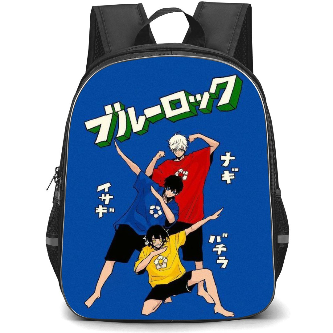 Blue Lock Backpack StudentPack - Team White Posing Illustration On Blue Background