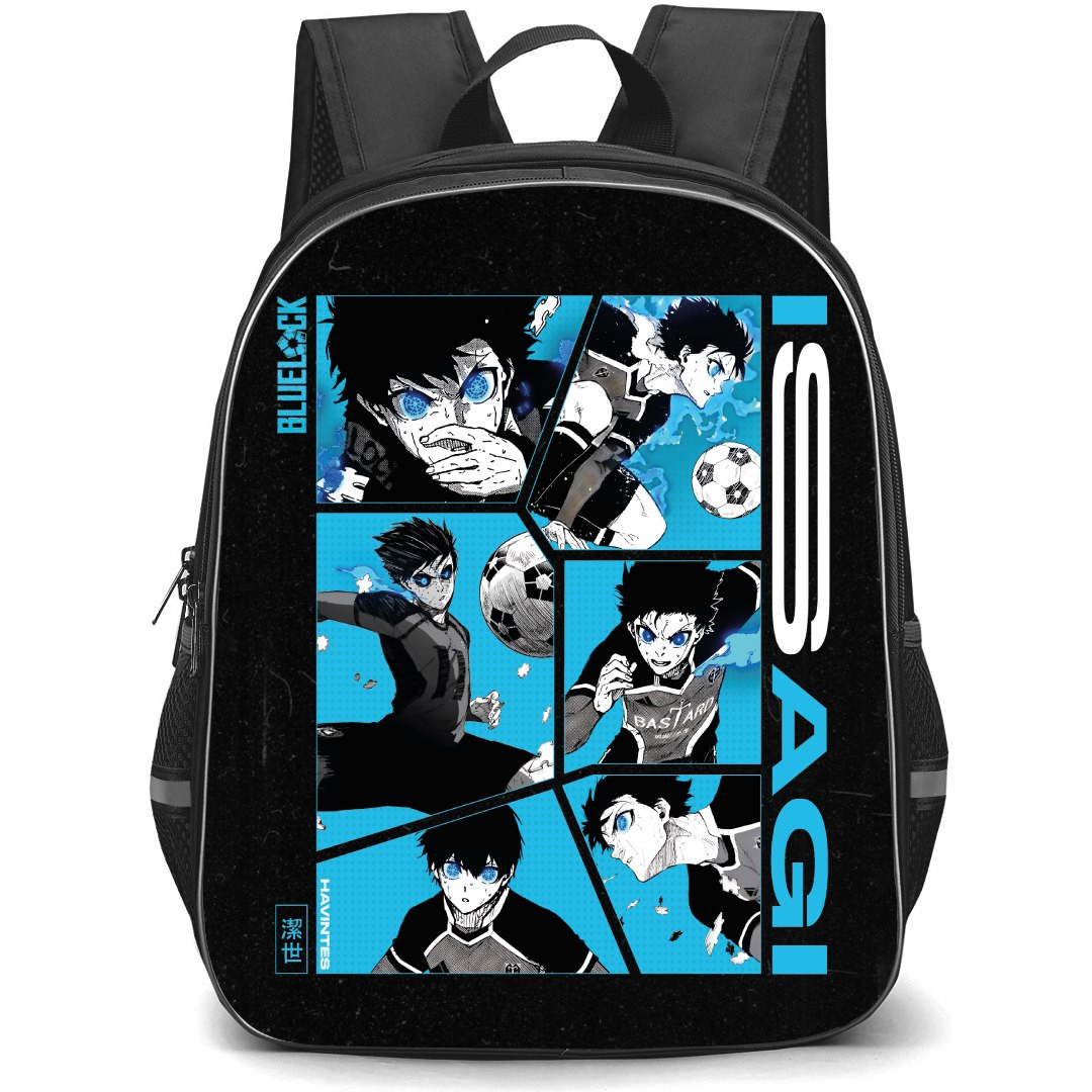 Blue Lock Yoichi Isagi Backpack StudentPack - Yoichi Isagi Collage Comic Art