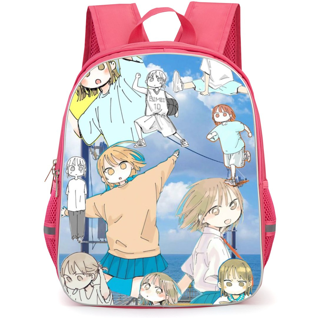 Blue Box Chinatsu Kano Backpack StudentPack - Chinatsu Kano Sticker On Sky Background Collage Poster