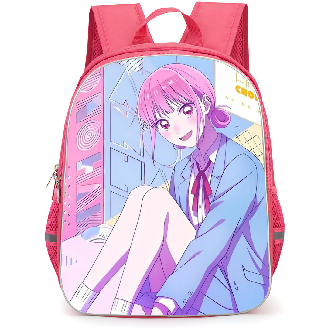 Blue Box Hina Chono Backpack StudentPack - Hina Chono Sitting Anime Art Poster
