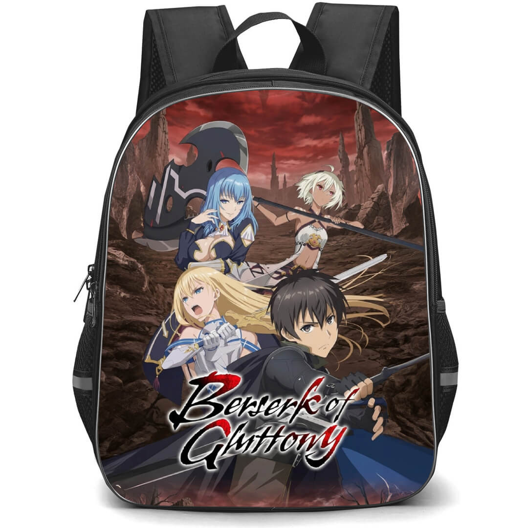 Berserk Of Gluttony Backpack School Bag StudentPack - Berserk Of Gluttony Characters Fighting Stance Portrait Series Poster