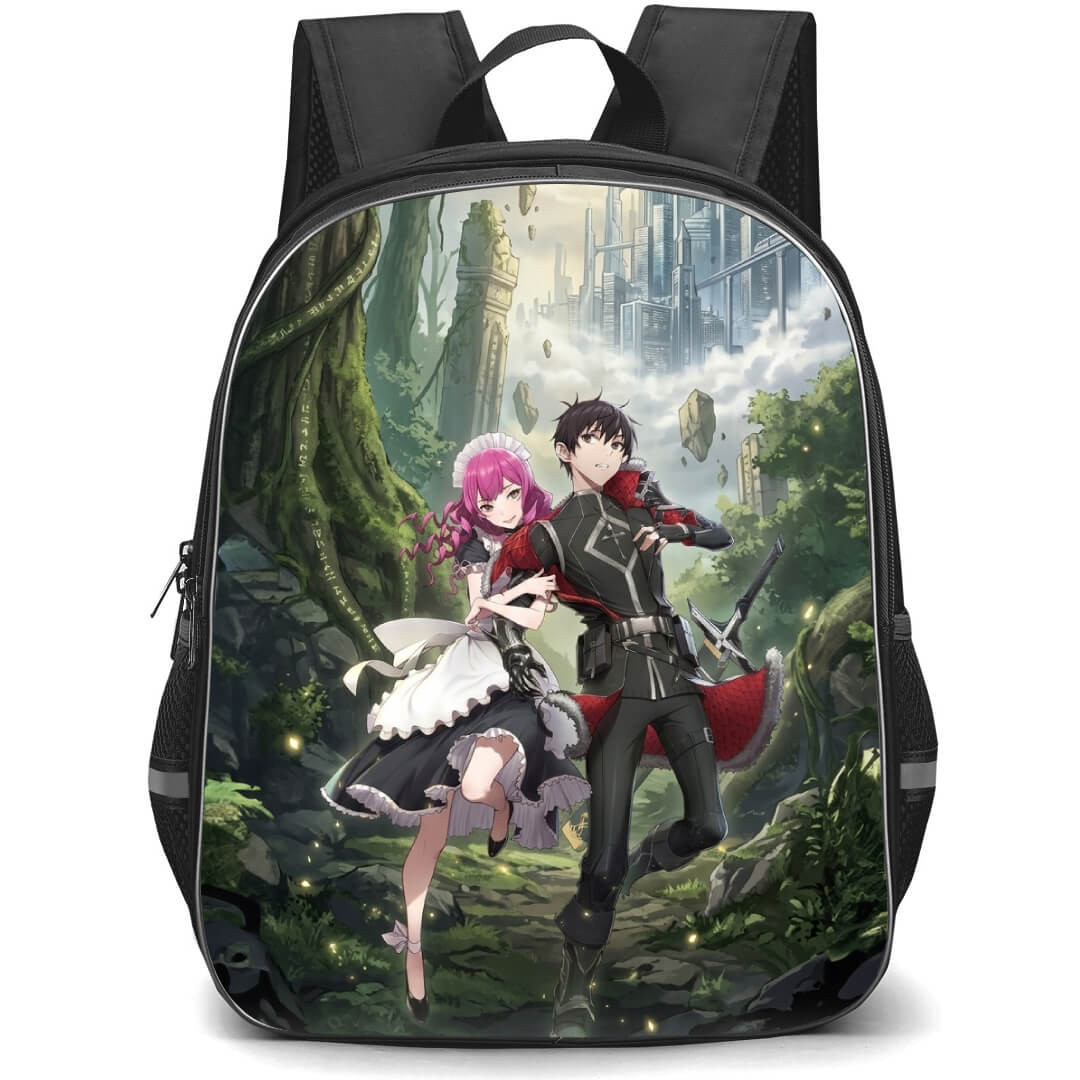 Berserk Of Gluttony Backpack School Bag StudentPack - Memil Barbatos And Fate Graphite Smiling Happy Portrait