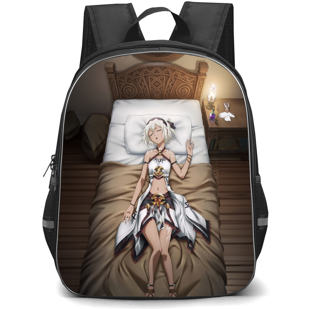 Berserk Of Gluttony Myne Backpack School Bag StudentPack - Myne Laying In Bed Sleeping Portrait