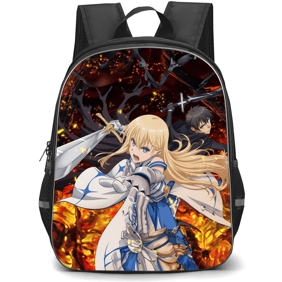 Berserk Of Gluttony Backpack School Bag StudentPack - Roxy Hart And Fate Graphite Attack Sword Fierce Portrait