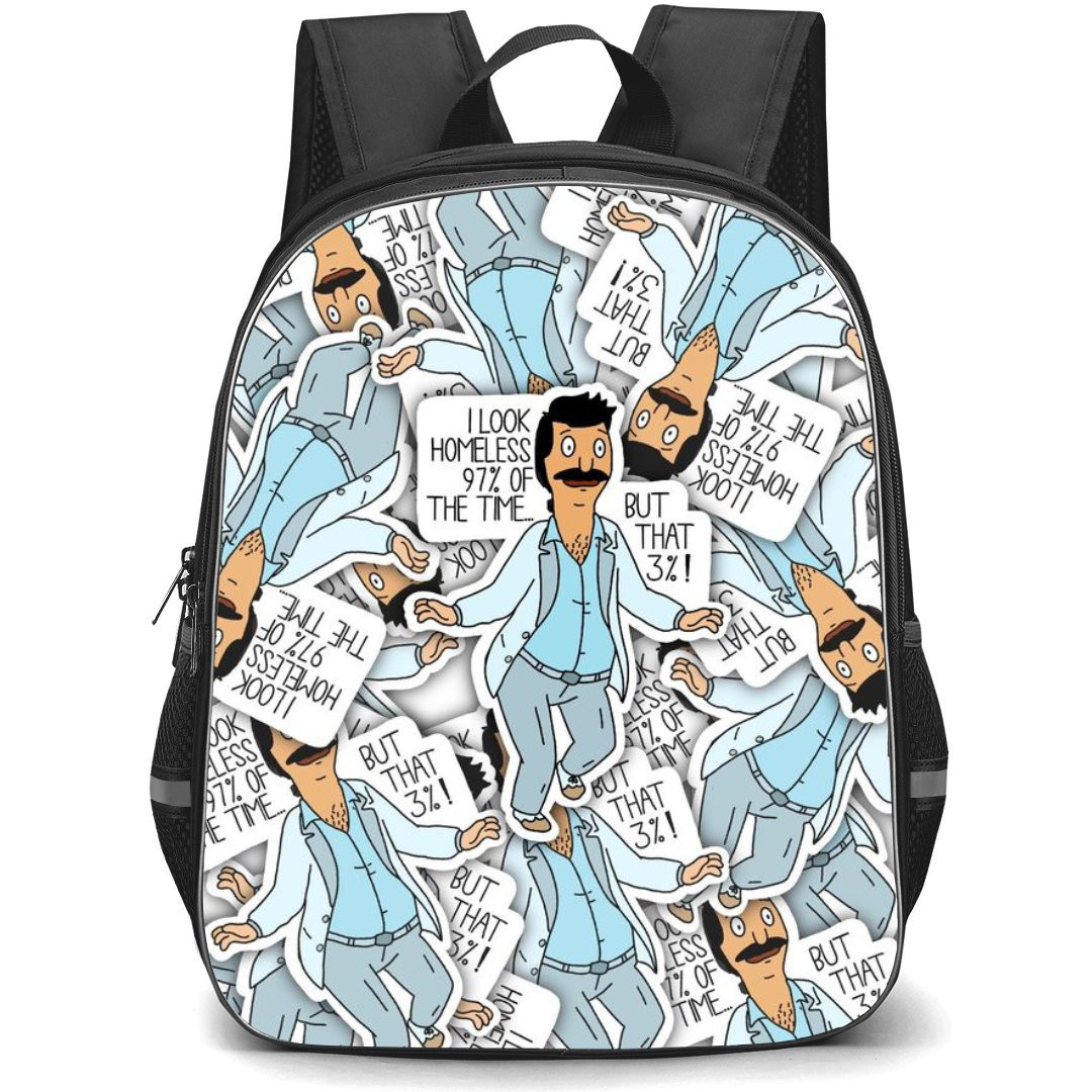Bob's Burger Bob Belcher Backpack StudentPack - Bob Belcher Pattern Art