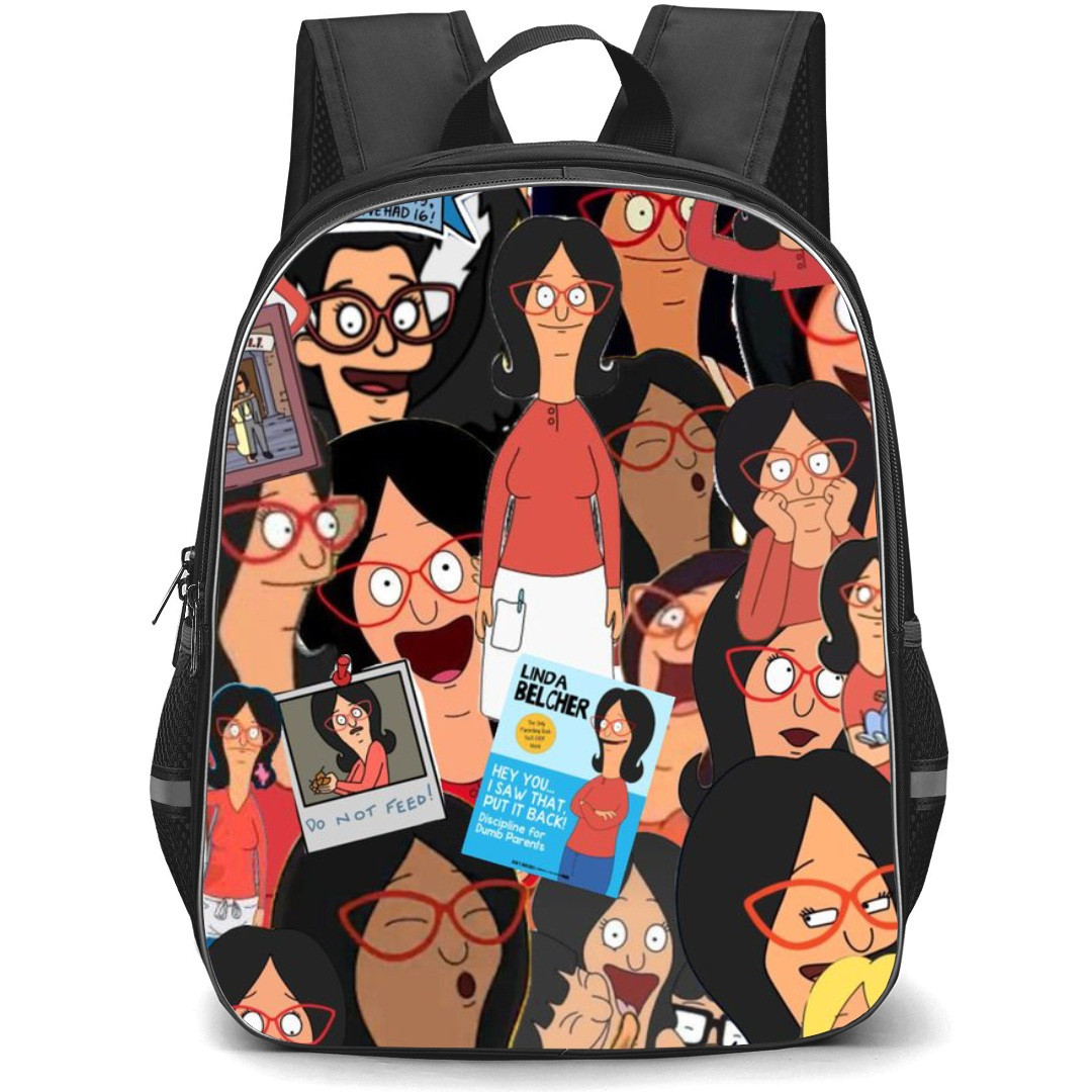 Bob's Burger Linda Belcher Backpack StudentPack - Linda Belcher Collage