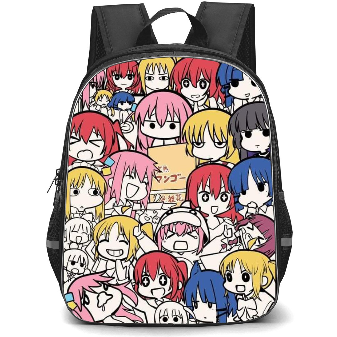 Bocchi The Rock Backpack StudentPack - Bocchi The Rock Character Pattern Art Poster