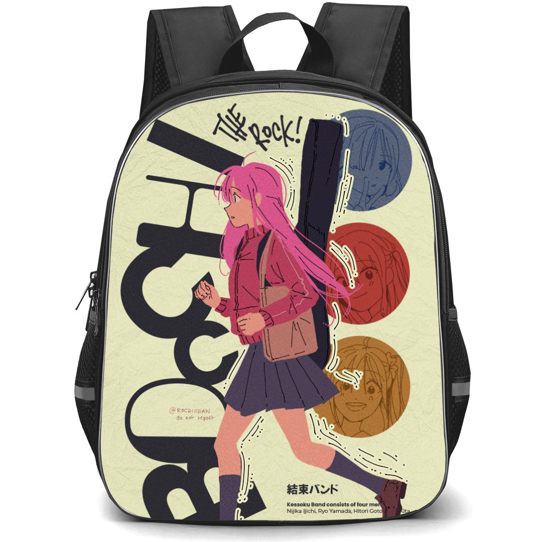 Bocchi The Rock Hitori Gotoh Backpack StudentPack - Hitori Gotoh Fan Art Illustration Poster