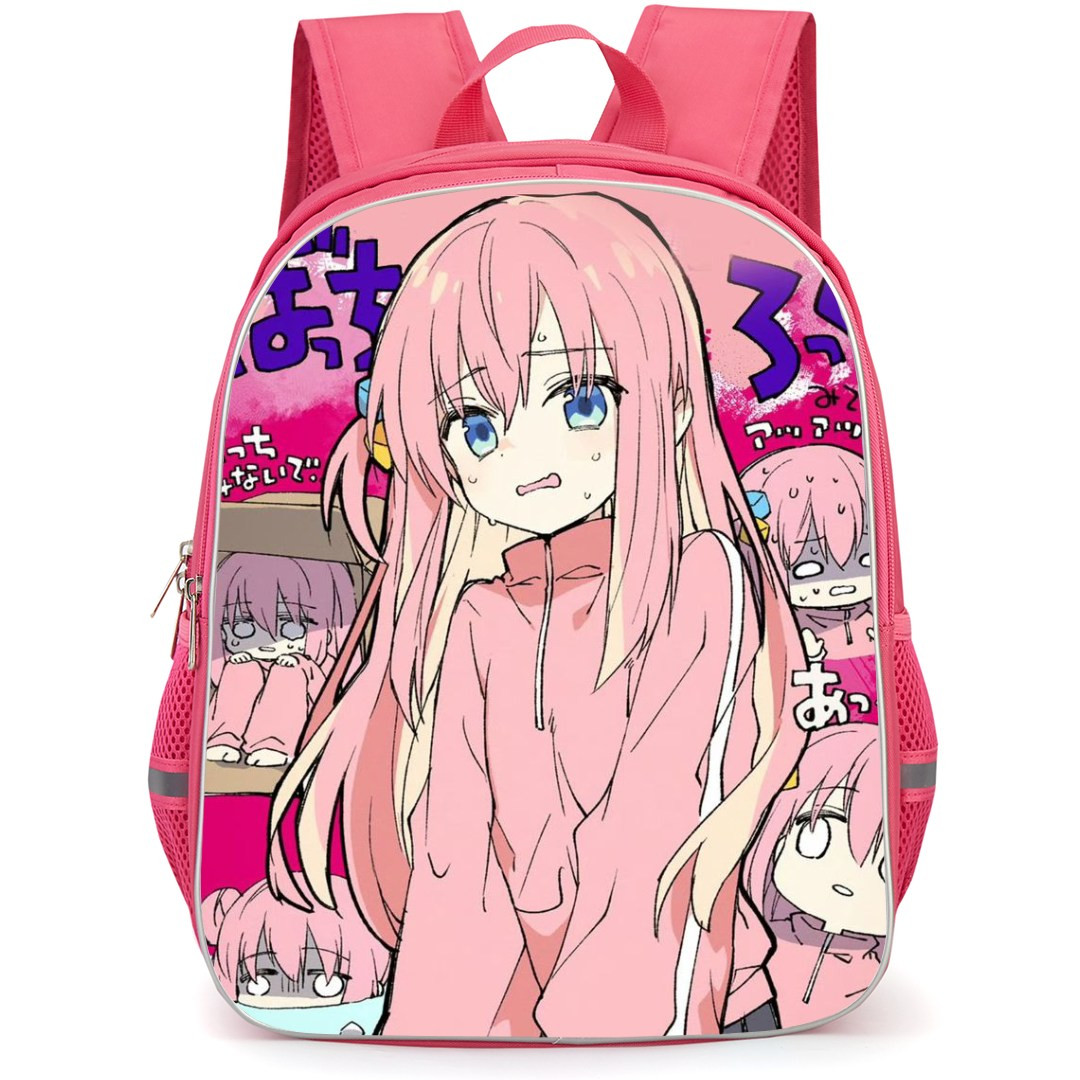 Bocchi The Rock Hitori Gotoh Backpack StudentPack - Hitori Gotoh Pink Anime Art Poster