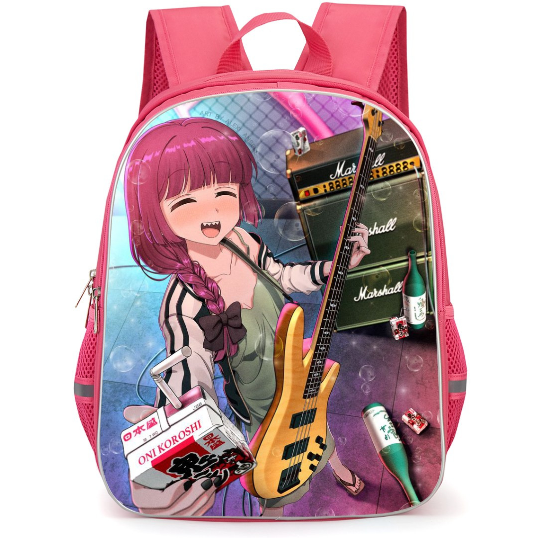 Bocchi The Rock Kikuri Hiroi Backpack StudentPack - Kikuri Hiroi Sounds of Happiness Anime Art Poster