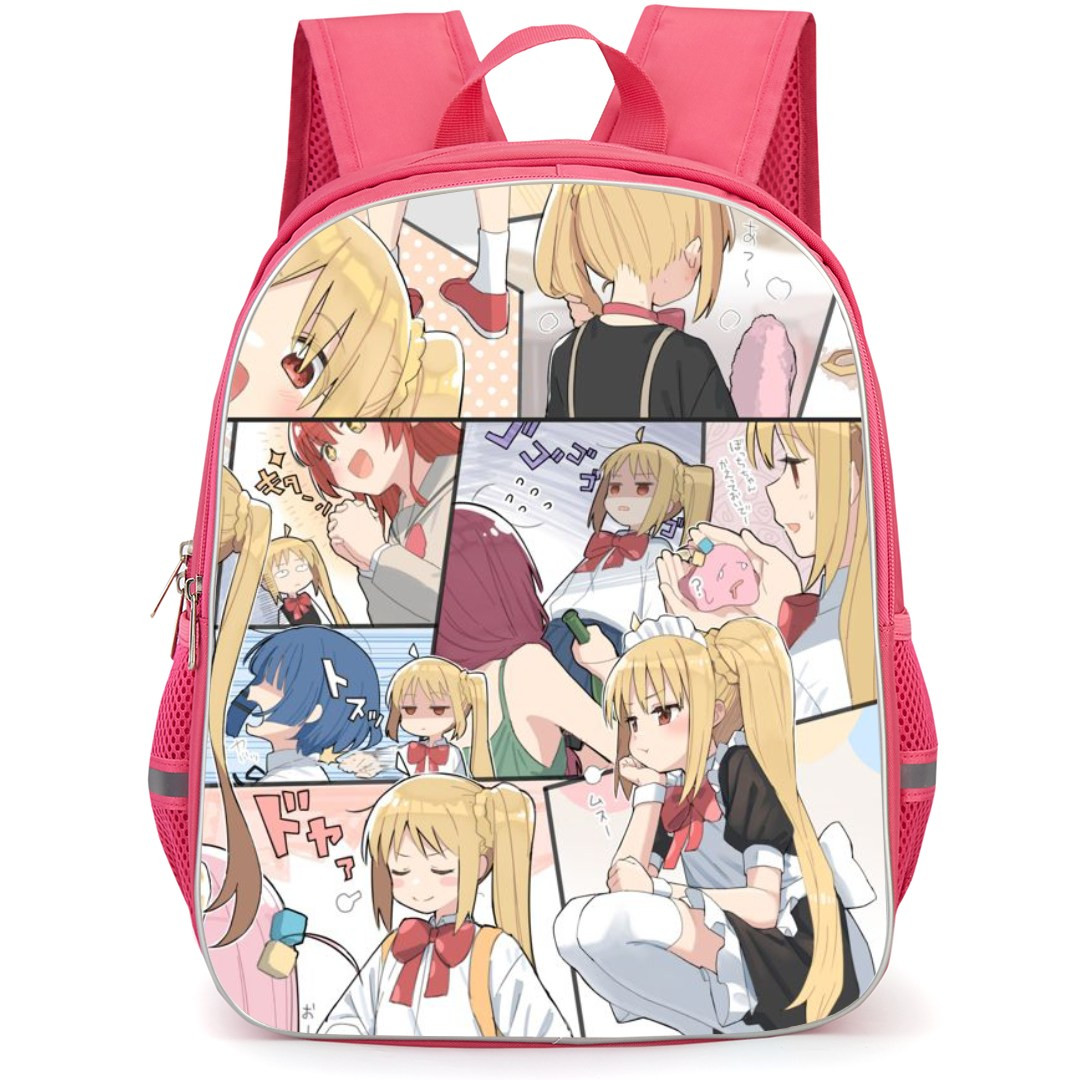 Bocchi The Rock Nijika Ijichi Backpack StudentPack - Nijika Ijichi Comic Art Collage