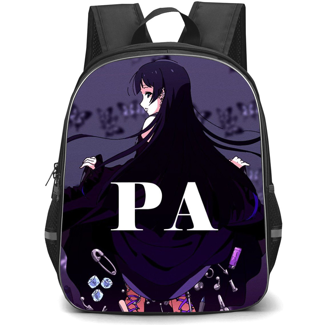 Bocchi The Rock PA-San Backpack StudentPack - PA-San Standing Back Purple Illustration Fan Art