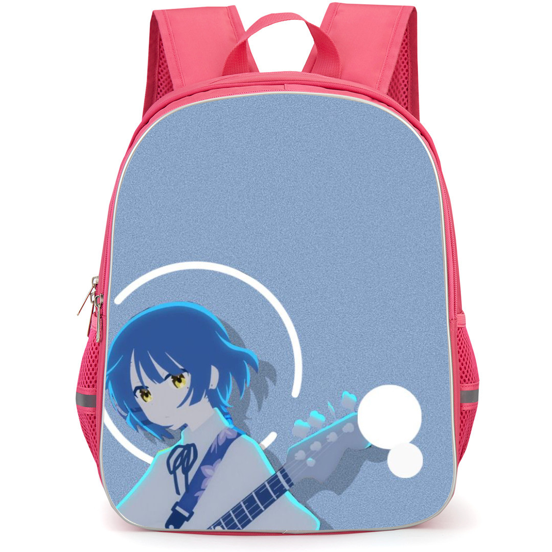 Bocchi The Rock Ryo Yamada Backpack StudentPack - Ryo Yamada Anime Art On Blue Background