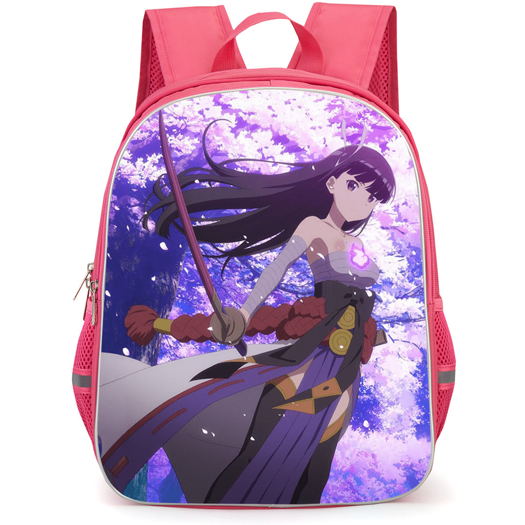 Bofuri I Don't Want to Get Hurt so I'll Max Out My Defense Kasumi Backpack School Bag StudentPack - Kasumi Flower Pattern Background