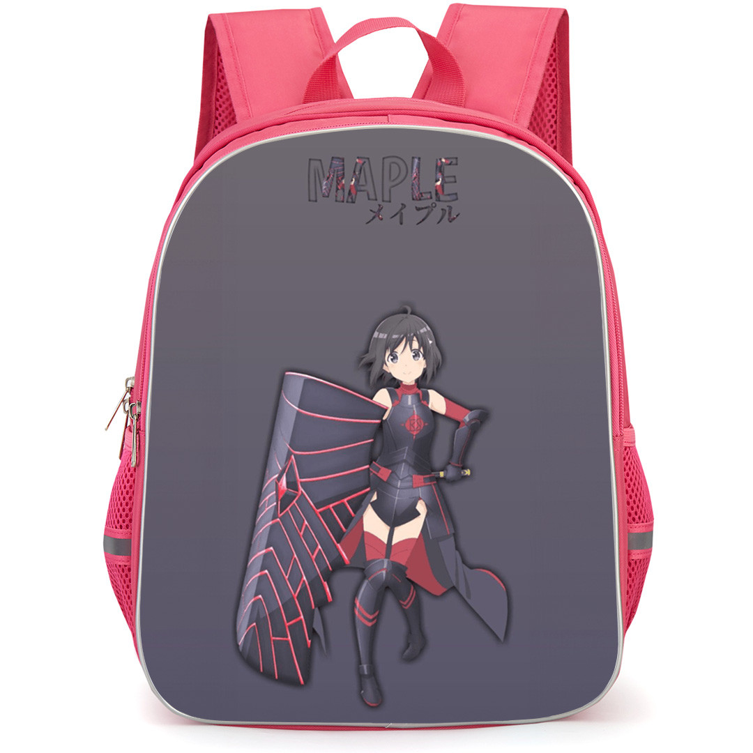 Bofuri I Don't Want to Get Hurt so I'll Max Out My Defense Maple Backpack School Bag StudentPack - Maple Holding Large Shield Art