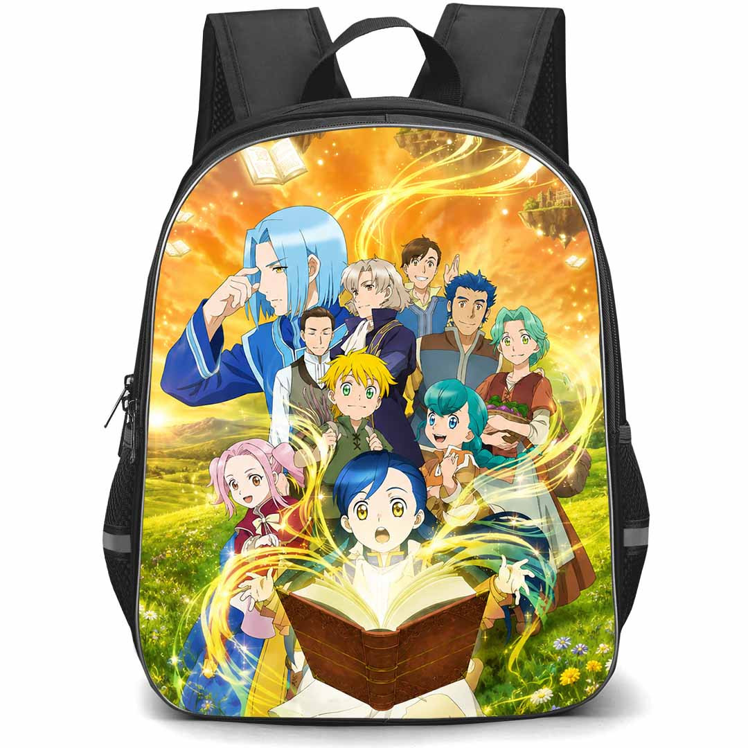 Ascendance Of A Bookworm Backpack School Bag StudentPack - Ascendance Of A Bookworm Characters Book Glowing Poster