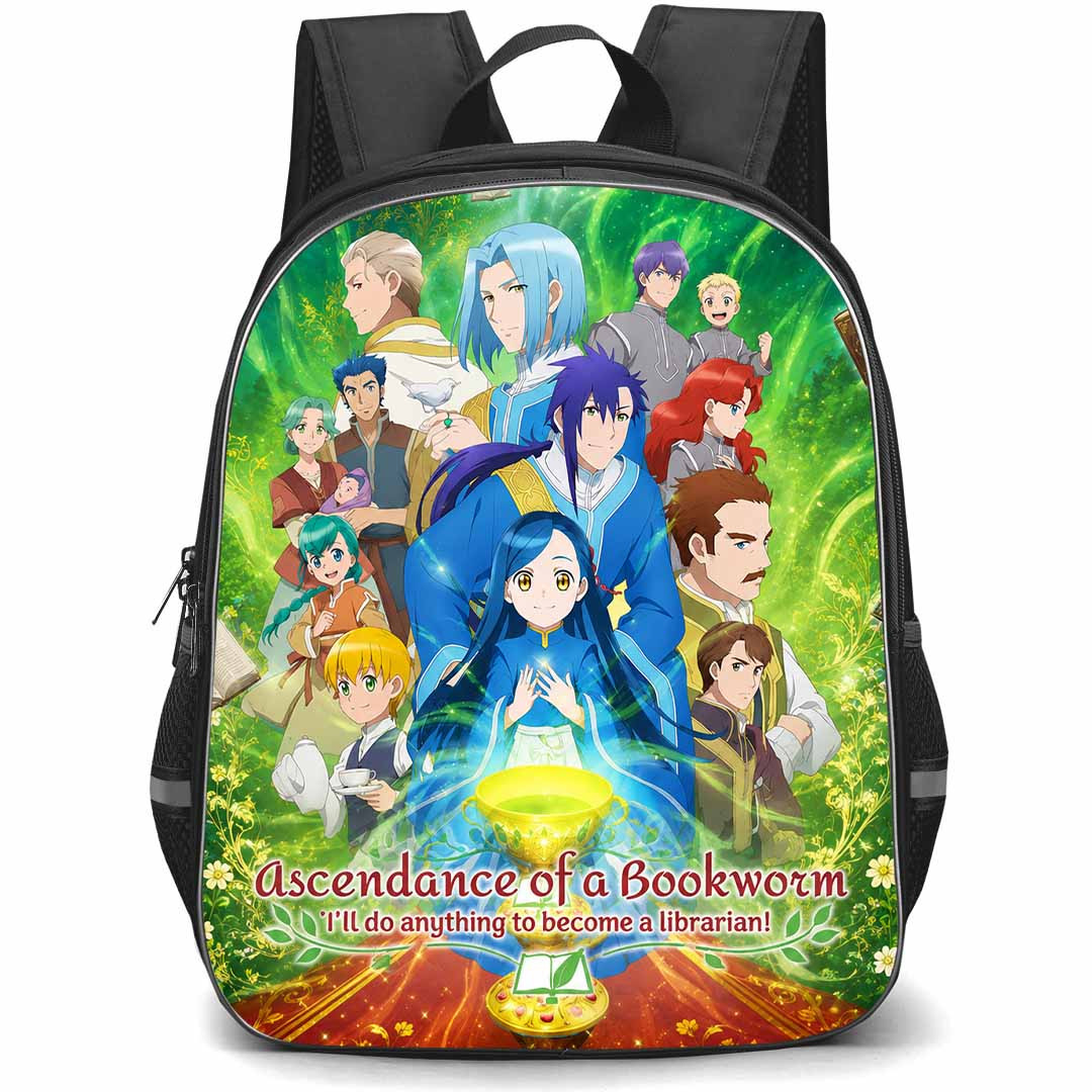 Ascendance Of A Bookworm Backpack School Bag StudentPack - Ascendance Of A Bookworm Characters Happy Smiling Series Poster