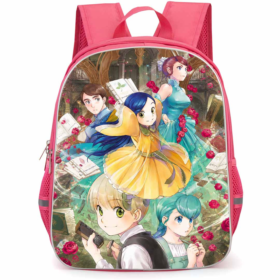 Ascendance Of A Bookworm Backpack School Bag StudentPack - Ascendance Of A Bookworm Characters Holding Book Happy