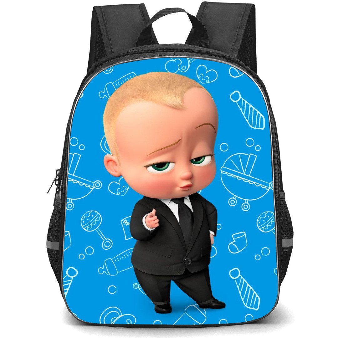 The Boss Baby Backpack StudentPack - The Boss Baby Standing On Blue Background