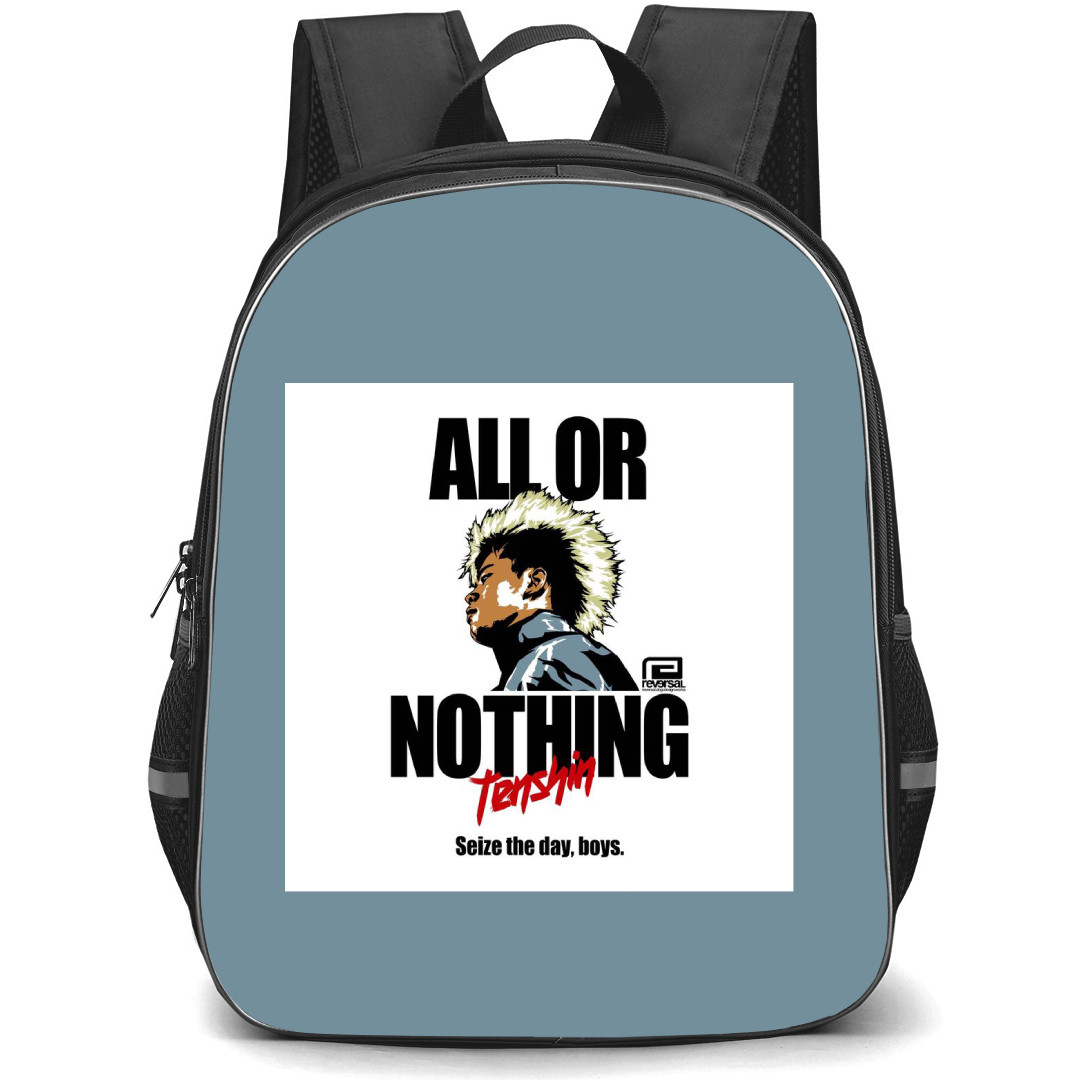 Tenshin Nasukawa Backpack StudentPack - Tenshin Nasukawa All Or Nothing Illustration Art On Dark Gray Background
