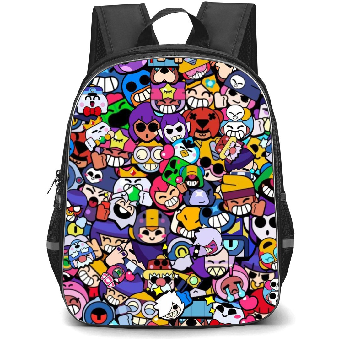 Brawl Stars Backpack StudentPack - Brawl Stars Characters Avatar Collage Poster