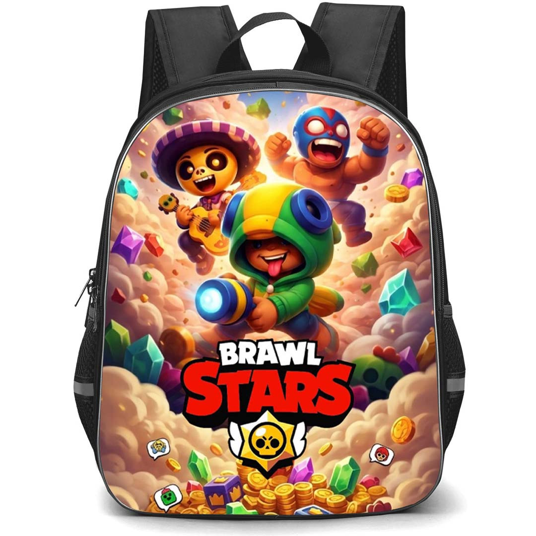 Brawl Stars Backpack School Bag StudentPack - Brawl Stars Coins And Gems Celebration Poster